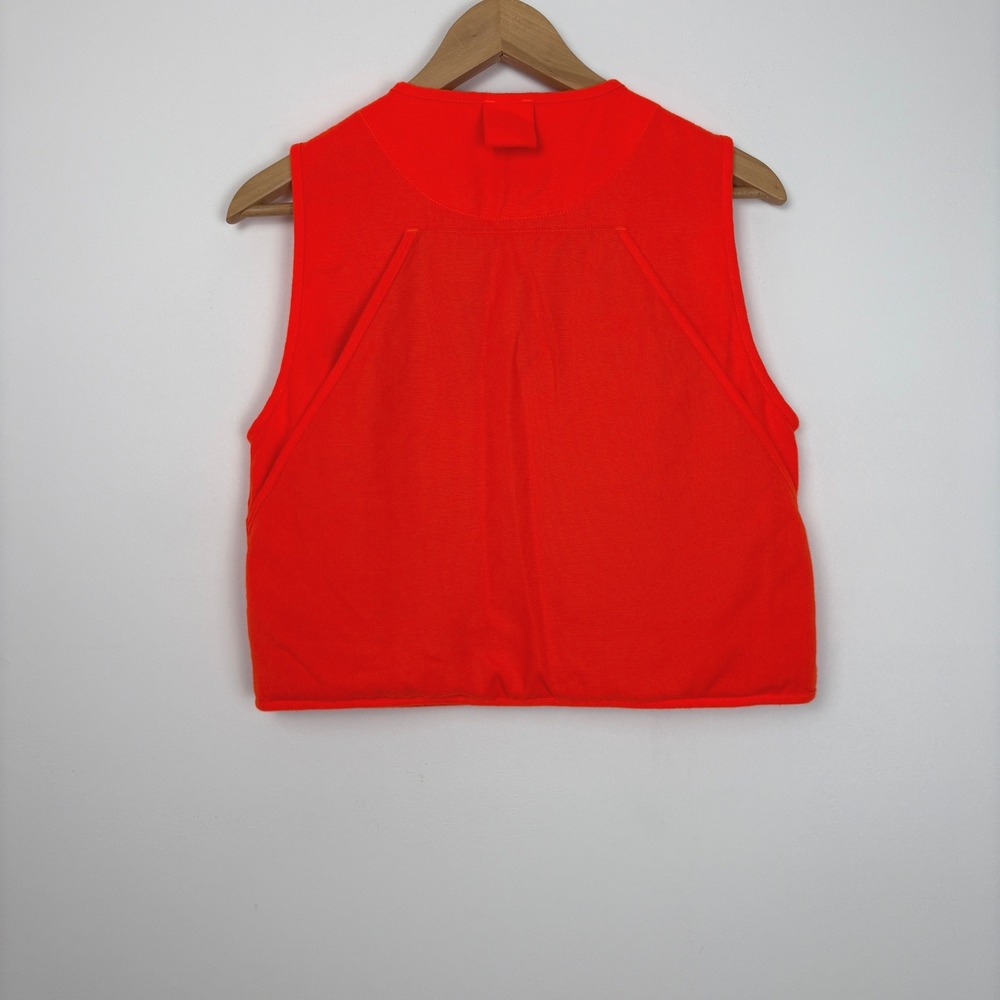 Cabelas Womens Outdoor Hunting Gorpcore Gear Vest Size Small Orange Cargo Pocket - Picture 2 of 10